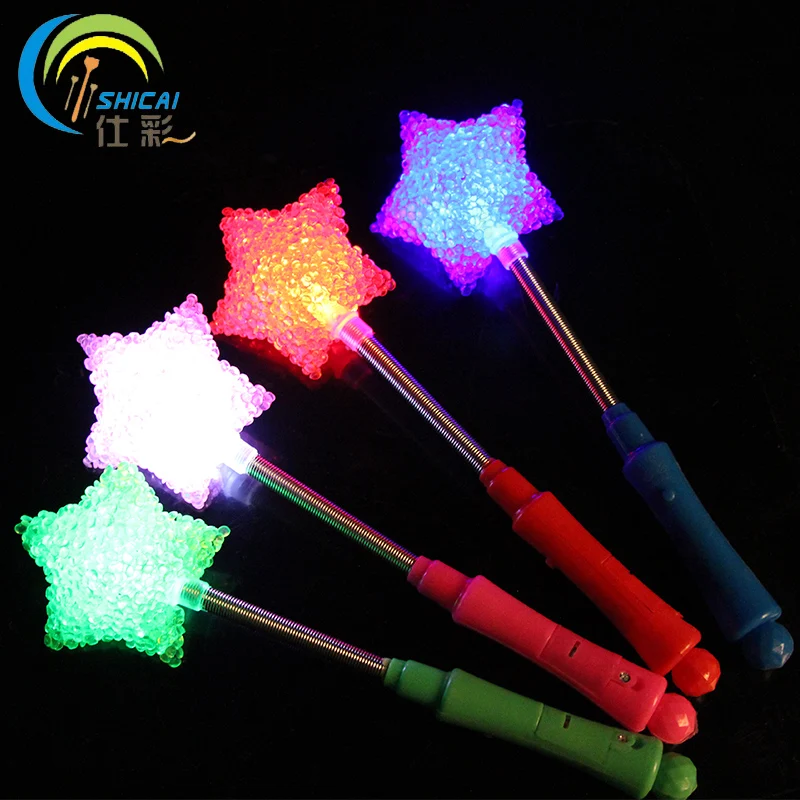 5pcs / Flashing Light Sticks with Spring Blinking Star LED for Party