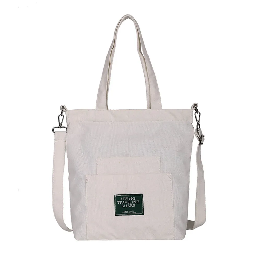 

Casual Canvas Bag Women Portable Tote Shoulder Shopping Bags Multifunction Reusable Shopping Canvas Pack bolsa reutilizable#YU
