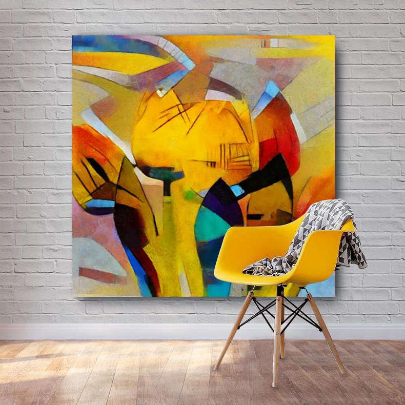 Embelish, Большие Абстрактные цветные картины Кандинского, современные настенные художественные плакаты, HD печать, картины на холсте, домашний декор для гостиной