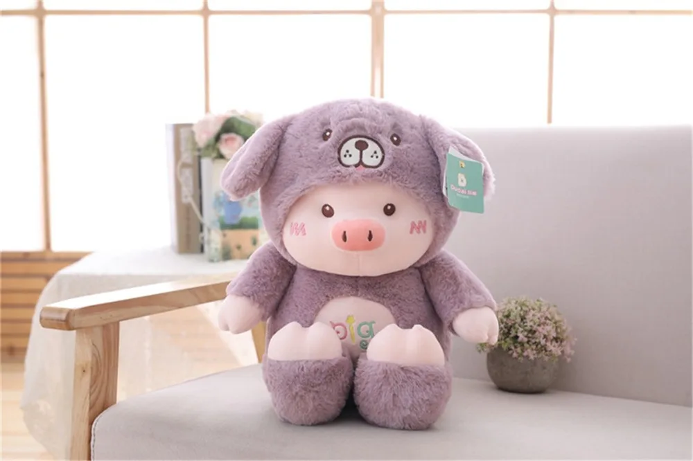 30/60 см Kawaii Pig Stuffe Плюшевая Кукла Косплей Кот, медведь и собака игрушка детская мягкая подушка в виде животного свинка Дети Девочка День рождения Рождественский подарок