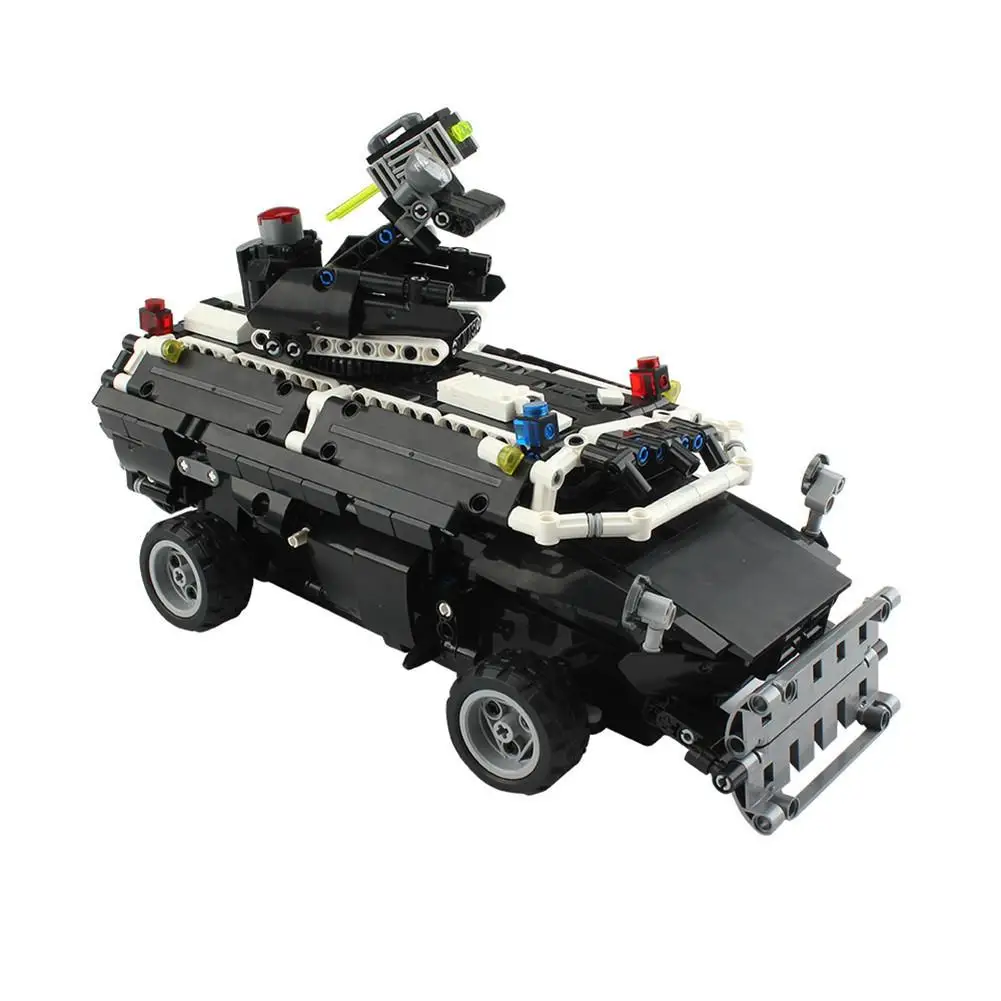 

768PCS 2.4G Four-way Remote Control Car 1:12 Special Police Explosion-proof Car DIY Assembled Building Block Remote Control Car