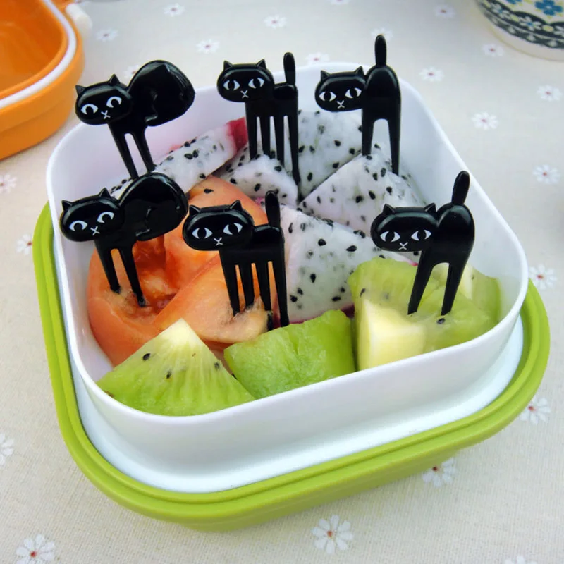 6 шт. мини вилки в виде животных|fruit picks|animal forkfork fruit |