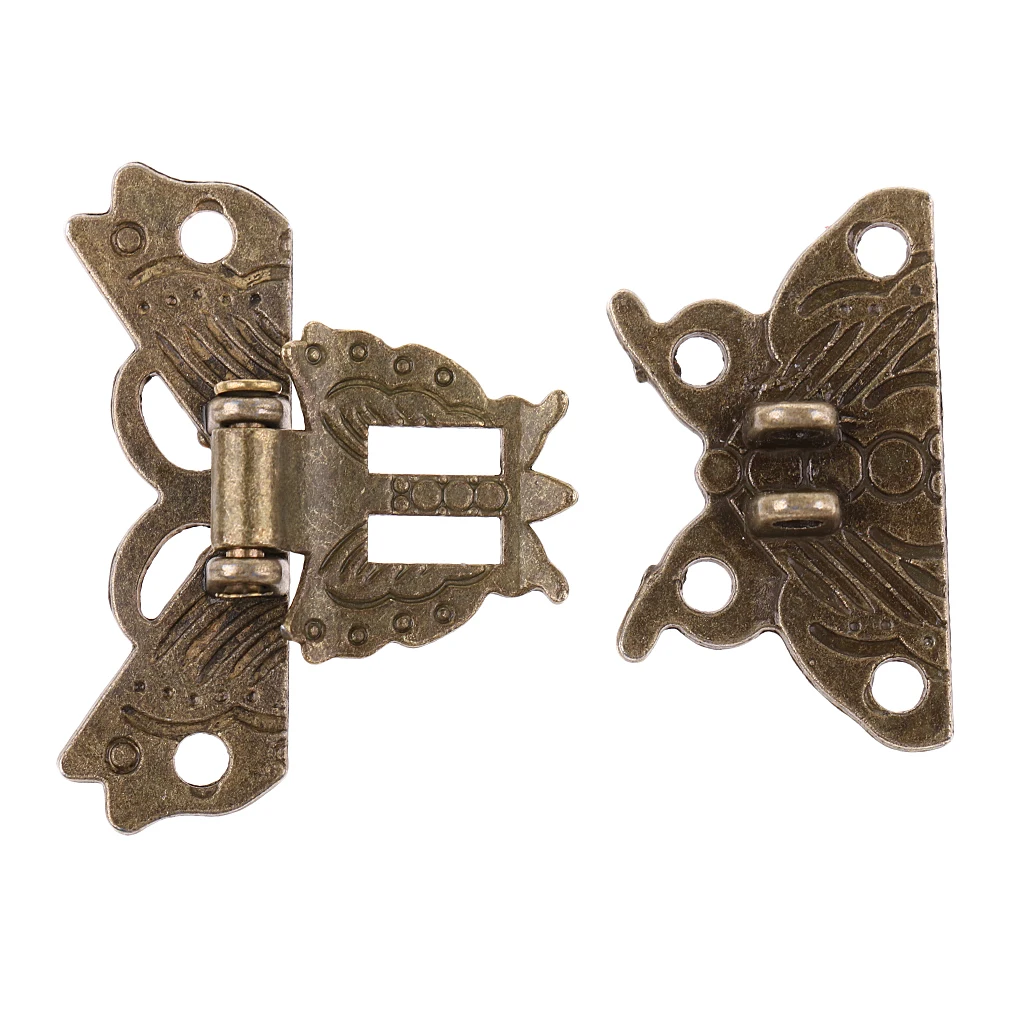 1pc Antique Butterfly Latch Hasp for Wooden Jewellery Box Cabinet Decoration