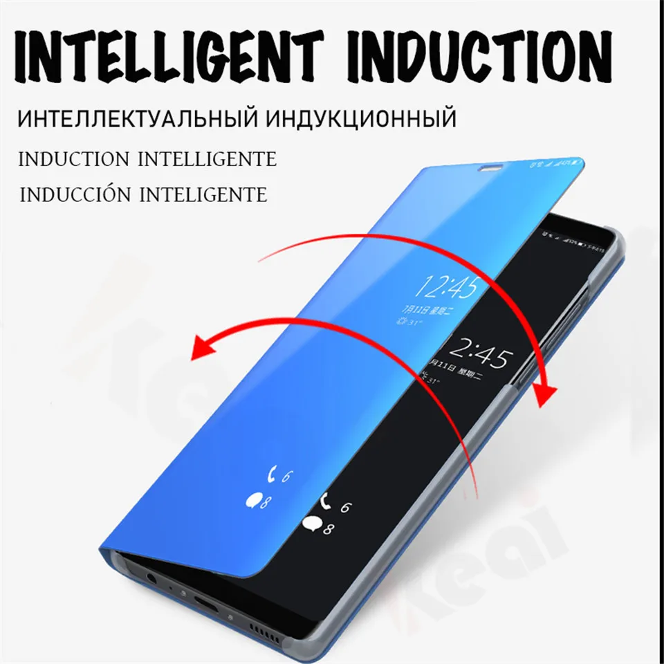 Зеркальный флип чехол для huawei P30 P20 Pro P10 Lite Honor 10 9 Lite 9i P Smart Plus mate 20 10 Pro 20X Nova 4 Lite 4E 3 3i сумка