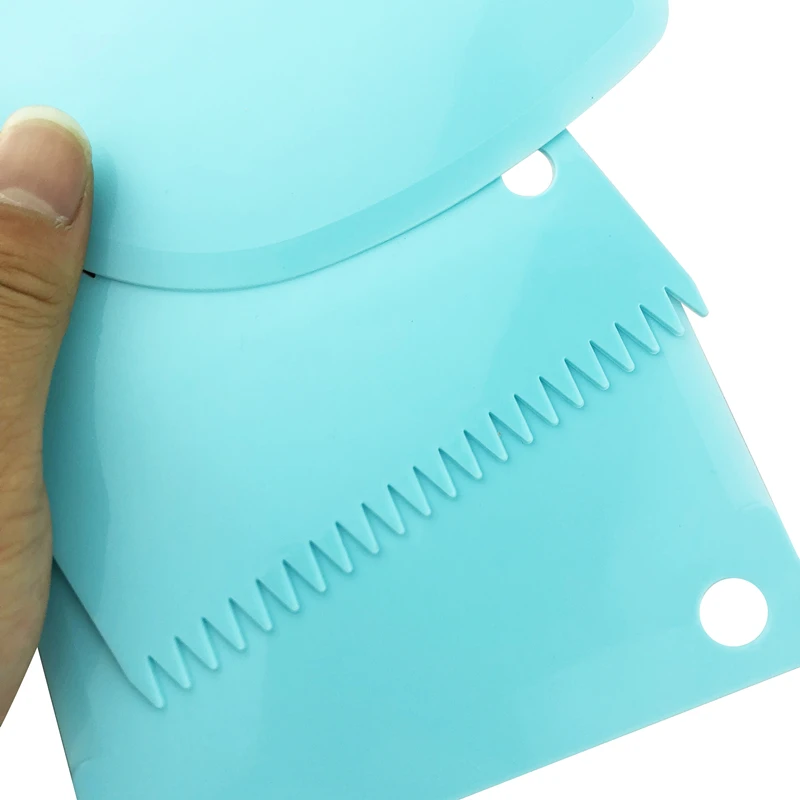 3Pcs/Set Plastic Cake Scraper Set Multifunction Blade Fondant Cake Decoration Tool Pastry Cream Butter Spatula - Image 5