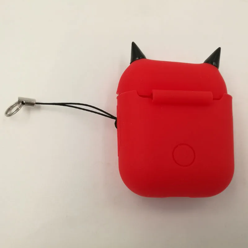 

Soft Silicone Case for Iphone Airpods shock proof protective Cover with hook for Apple Iphone Air pods bluetooth headphone