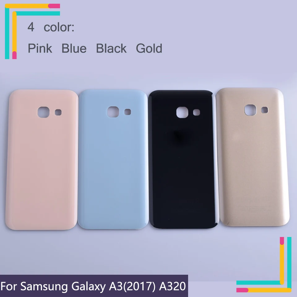 Задняя Дверь Корпус для Samsung Galaxy A320 A320F задняя крышка батарейный корпус стекло A3