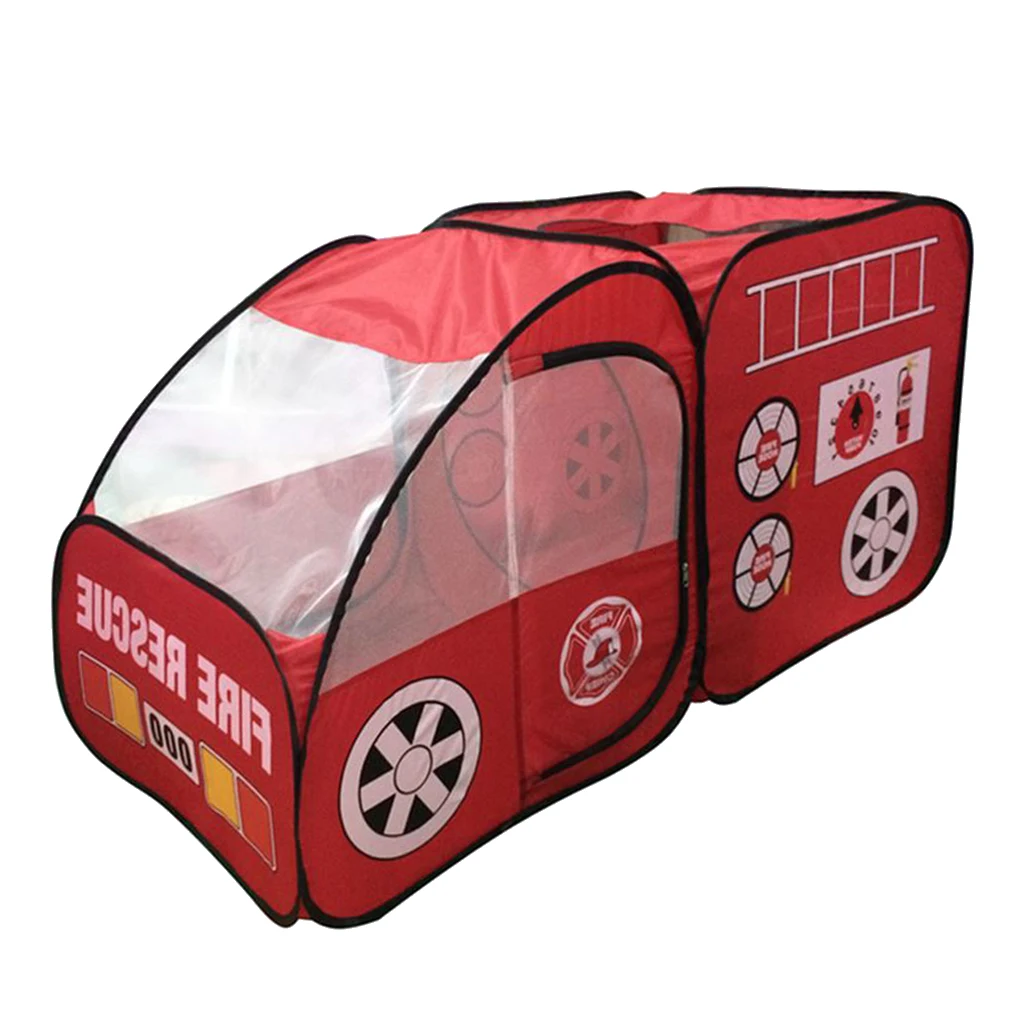 Pop Up Kids Tents Toys for Children, Home/Beach/Garden/Camping/Nursery Fire Play Tent Toy - Truck Shape