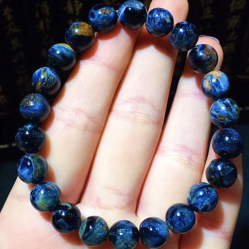 

B29477 9 mm Natural 100% Namibia Pietersite Red Beads Gemstone Round Bead Bracelets Man Women