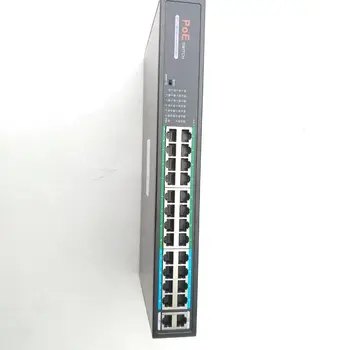 Billig 24 Port 10/ 100Mbps PoE Schalter Mit 2 Gigabit Ethernet RJ45 Netzwerk Switch Interface POE55024P Ausgang DC48V Power Abstand 100M