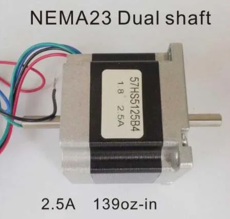 6 35mm Dual Shaft NEMA23 Stepper Motor 153oz in Body 6 35mm Dual Shaft NEMA23 Stepper Motor 153oz in Body