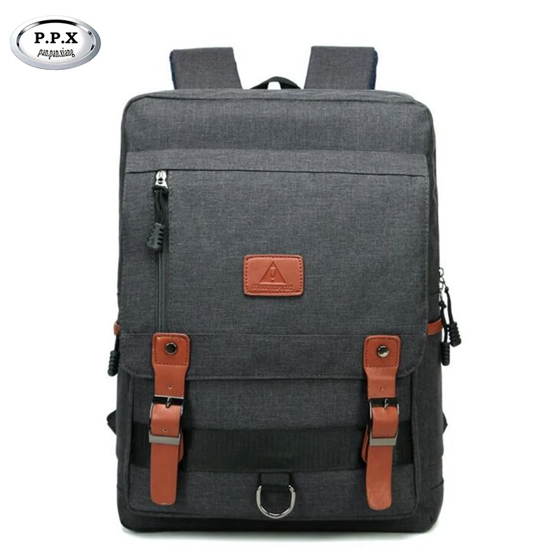 P.P.X Men Knapsack Travel 14 Inch Laptop Backpack Men's Backpack The