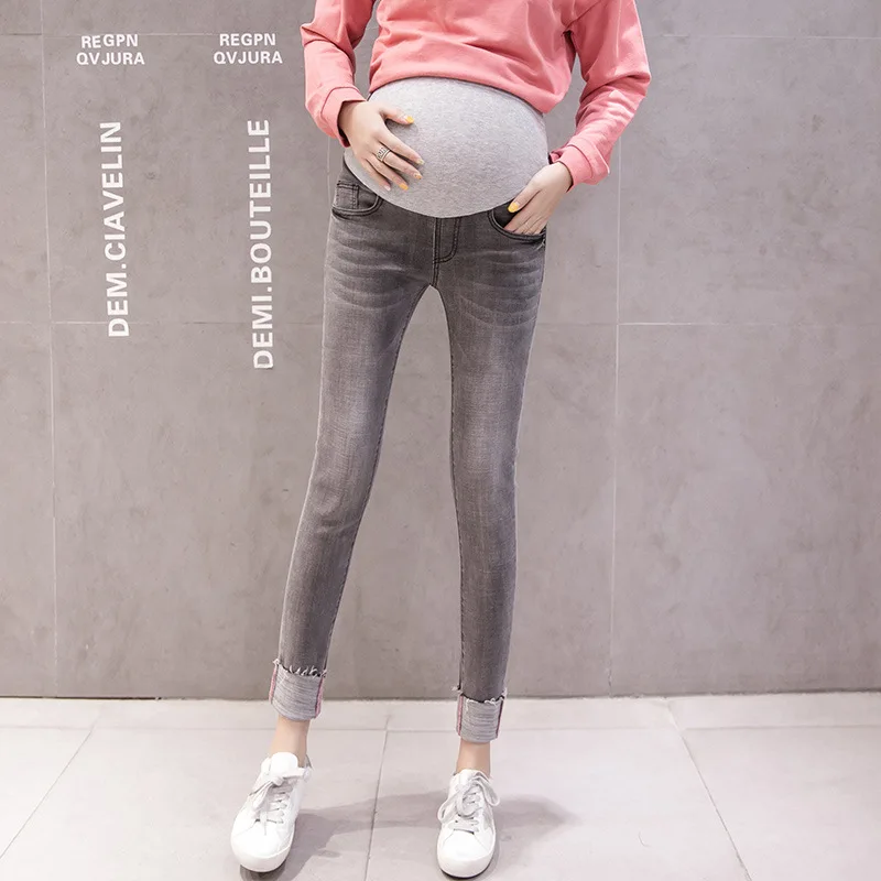 

Maternity Clothes Ninth Pants Maternity Jeans For Pregnant Women Clothes Skinny Denim Stretch Jeans Pregnancy Pant Spring Summer