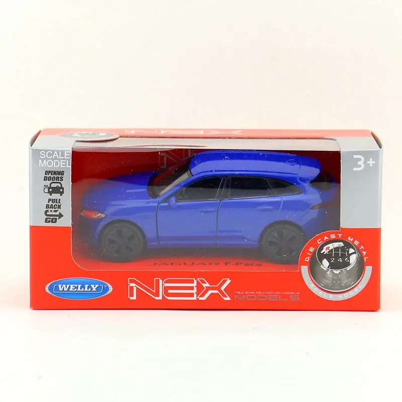 Литая металлическая модель Welly масштаб 1:36 JAGUAR F PACE SUV игрушечный автомобиль