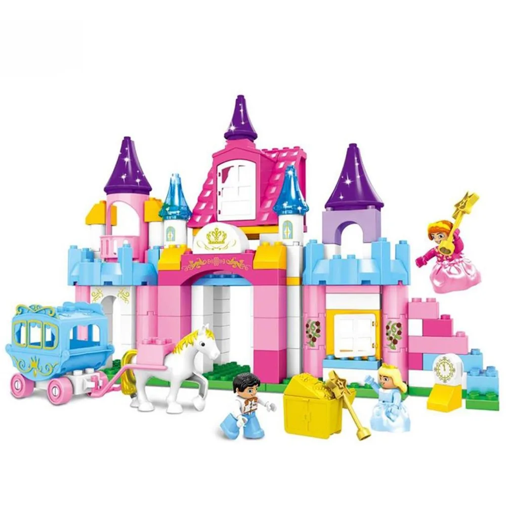 

146PCS Castle Theme Compatible LOGE Duplo Building Blocks Educational Toy DIY Baby Toys Building Set Large Bricks