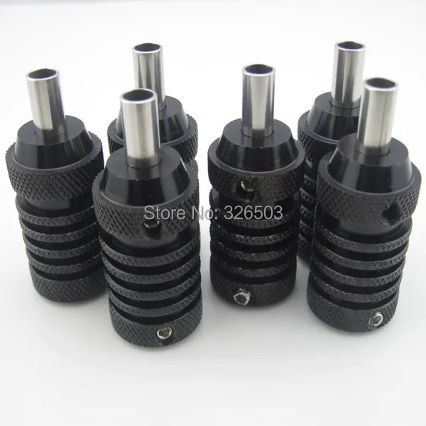 

Lot Of 6PCS 25mm Black Aluminum Alloy Tattoo Grips With Back Stem & Set Screws Supply AGR25D-A-6