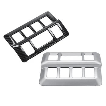 

ABS Chrome Interior Carbon Fiber/Matt Silver Headlight Lamp Switch Button Frame Cover Trim for XV 2018 Eye-catching Show Off