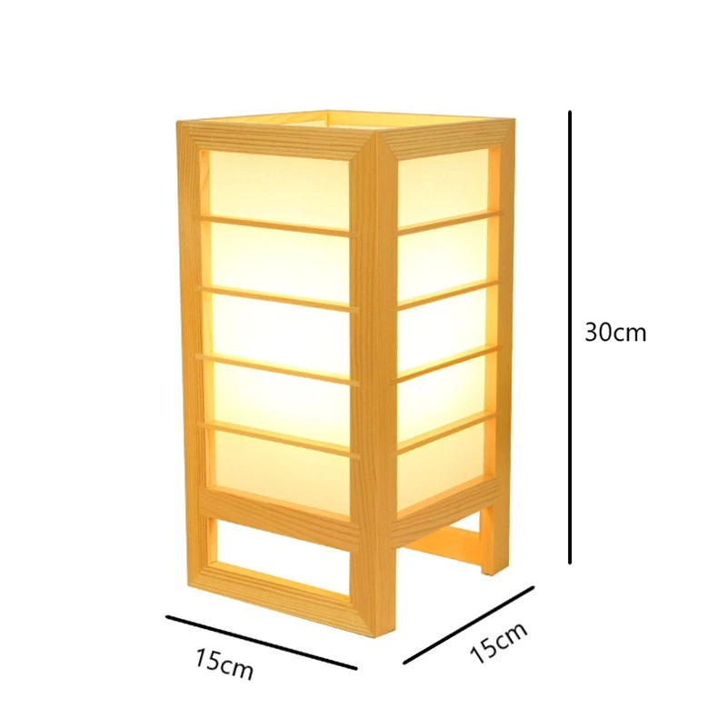 Художественная настольная лампа-деко в японском стиле, простая современная деревянная Светодиодная настольная лампа, прикроватная лампа для спальни, прикроватная лампа для дома, декор из цельного дерева, Droplight