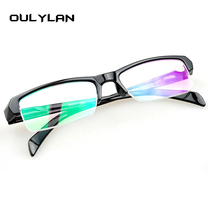 

Oulylan Myopia Glasses Women Men High Quality Half Frame Prescription Eyeglasses Black Frames Diopter -1.0 -1.5 -2.0 -2.5 -4.0