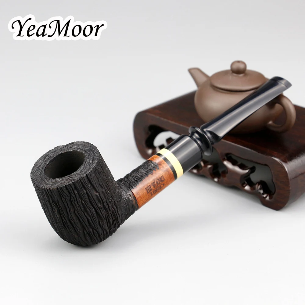 

New Carven Tobacco Pipe 9mm Filter Briar Wood Pipe 74 tools free Handmade Smoking Pipe Random Carved Briar Pipe Tobacco Tools