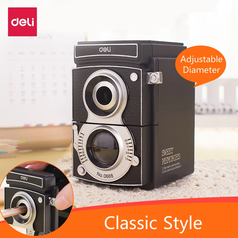 

Deli Pencil Stationery 0668 Black Pencil Sharpener Perfect Gift For Schoolboy Pupil Supplies Manual CameraStudent Roller-blades
