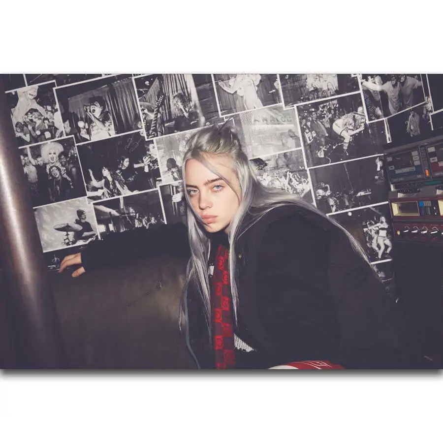 

Art Billie Eilish Pop Music Star Beauty Girl Singer Fashion Light Canvas Poster 14x21 20x30 24x36Inch Wall Decoration C-2641