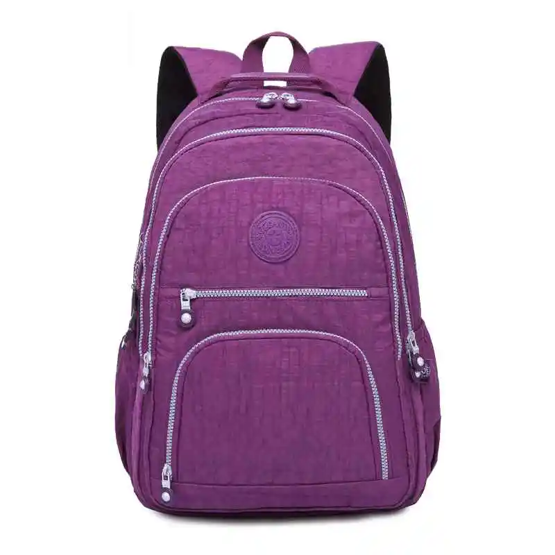 TEGAOTE, Повседневный,, женский, школьный рюкзак для девочек-подростков, Mochila Escolar, дорожная сумка, рюкзак для ноутбука, Sac A Dos, брелок - Цвет: Фиолетовый