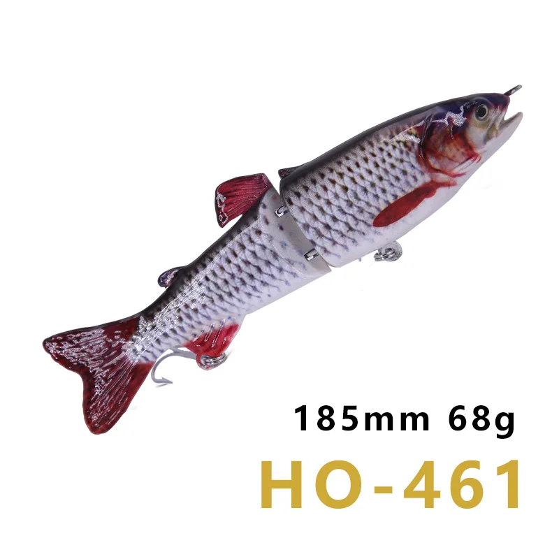 Hunthouse жесткая приманка 1 шт. 2 шарнирных секции Swimbait рыболовные приманки жесткие приманки кренкбейт искусственная приманка - Цвет: HO-461