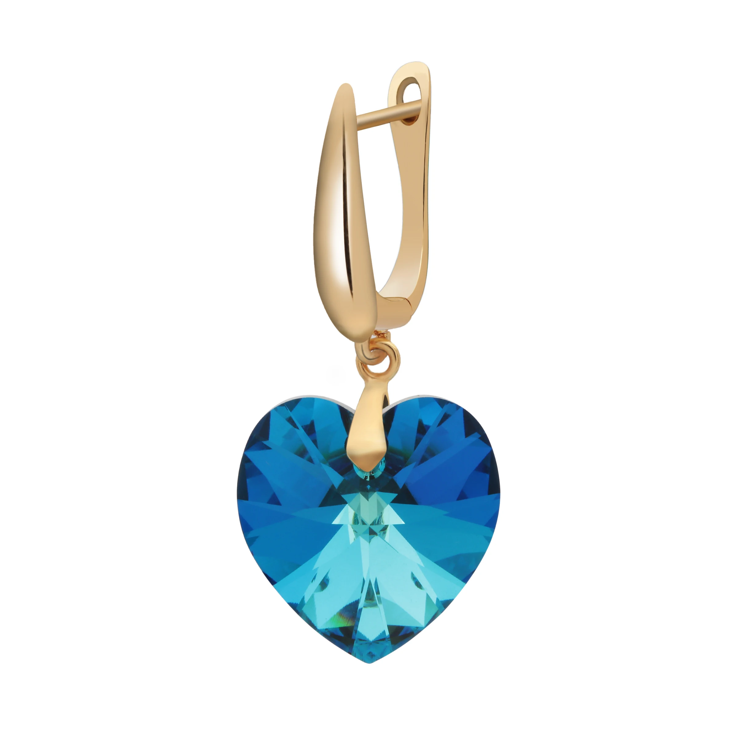 Женские серьги Niumike украшенные кристаллами Swarovski в форме сердца висячие клипсы