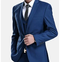 Остроконечные с лацканами из 3 предметов(куртка+ брюки+ жилет+ галстук) модные Мужской костюм Made Формальные Свадебная вечеринка Для мужчин костюмы одна кнопка Slim