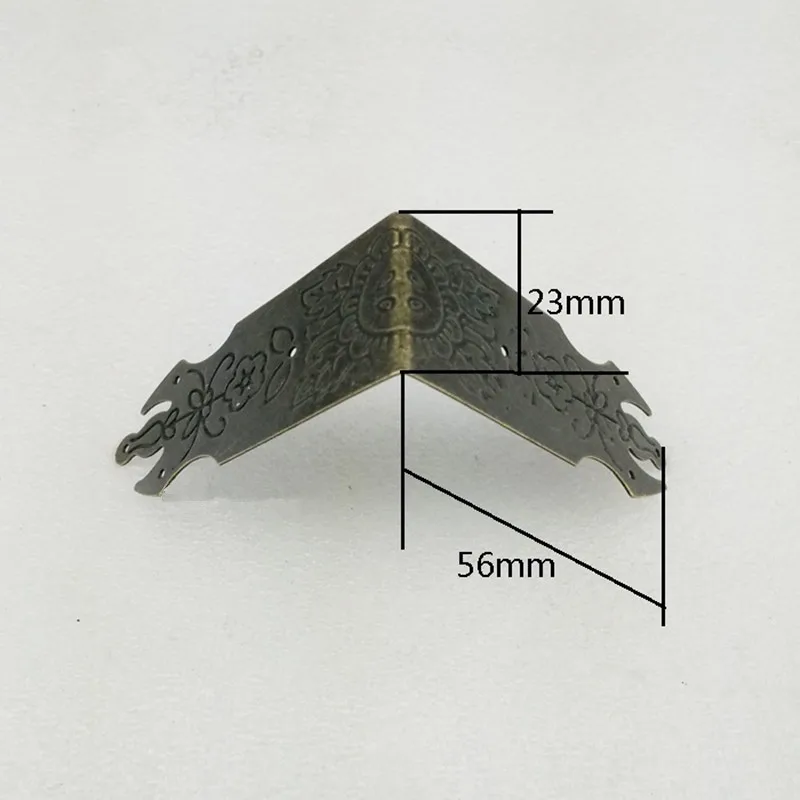 Винтажный чехол для багажа, угловая коробка, узорные углы, декоративные кронштейны, декоративная коробка для мебели, бронзовый тон, 4 шт