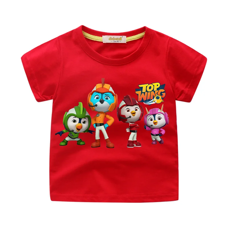 Boys Girls Cartoon Top Wing Tshirts Children Summer Short Sleeve Tees Top Kids Cotton T-shirts Baby Casual T Shirt Clothes WJ185 (8)