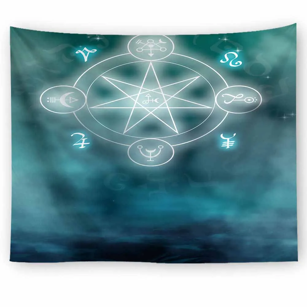 Lannidaa divination Witchcraf гобелен настенный подвесной магический набор Psychedelic настенный гобелен домашний декор Богемный Хиппи тканный ковер - Цвет: Color4