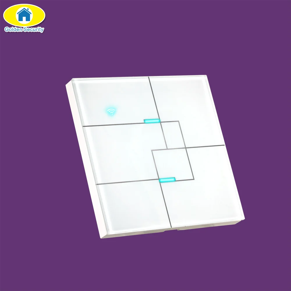 

2 Gang 2 Way EU Standard Touch Switch,Wall Light Touch Screen Switch,APP control Wall touch switch,Work With Alexa,AC100~240V
