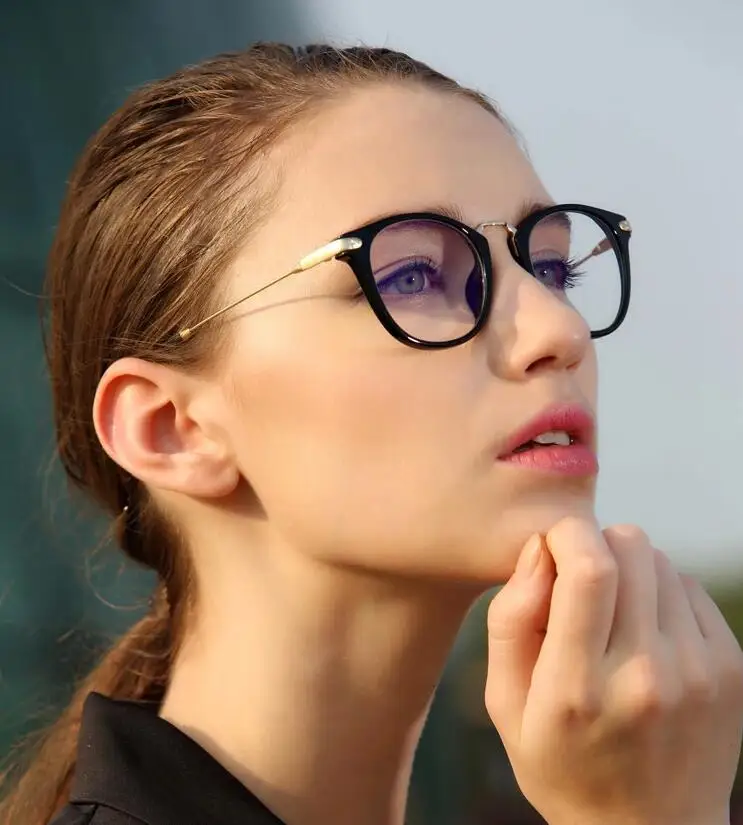 

Dokly Women Eyeglasses Retro Vintage Optical Reading Spectacle Eye Glasses Frame Men Women Brand Designer Oculos De