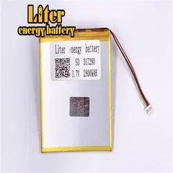 Вилка 1,0-4 P 317290 2800 mah 3,7 V перезаряжаемая lipo аккумуляторная пластина ПК 7 дюймов MP4 MP5 Зарядка для литиевого аккумулятора литиевая батарея с PCM