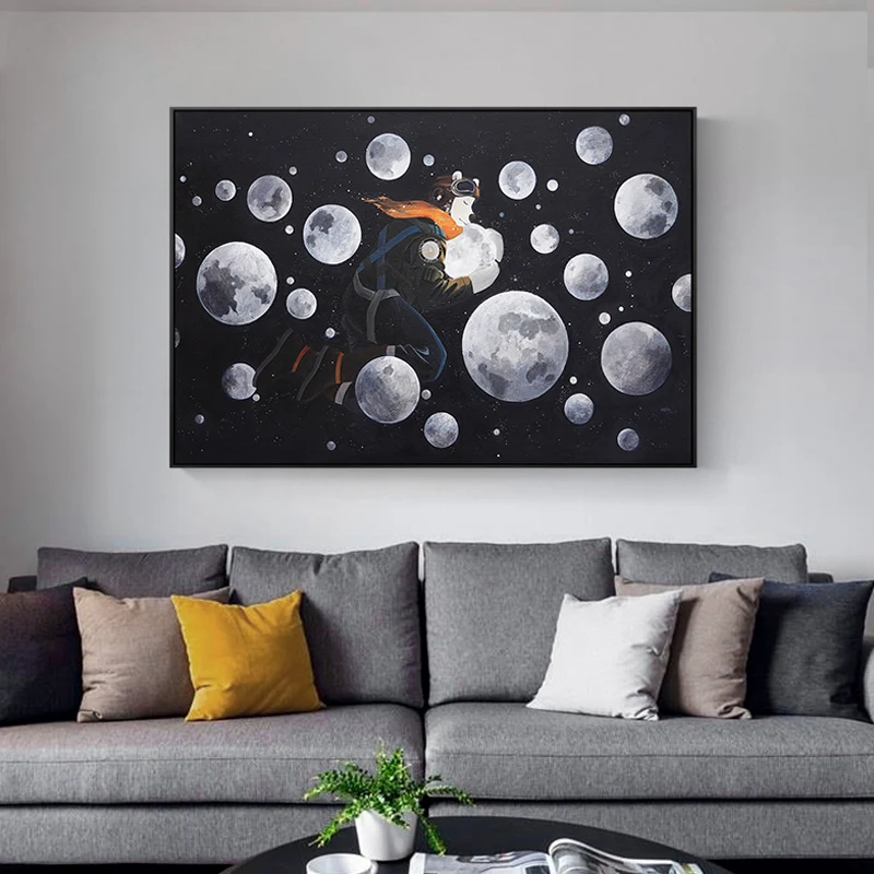 

Nordic Planet Universe World Bear Big Size Posters And Prints Wall Art Mural For Living Room Kids Room Morden Home Decor HD