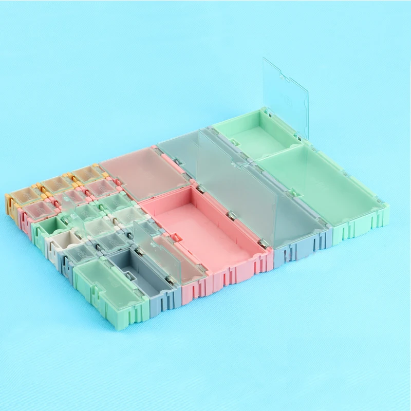 Goede 1 set = 24 pcs SMD SMT IC Elektronische Onderdelen Mini Opbergdoos en Praktische Sieraden Storaged Case Diverse Kit