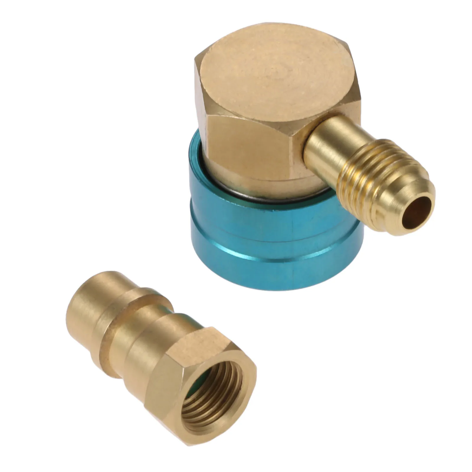 

Yetaha Low Side R1234yf Quick Coupler 14 mm Female x 1/4'' SAE Male R12 to R134a Adapter Blue Low Side R-134a Service Port Cap