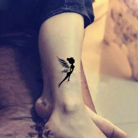 

Original Black angle feather Fake Tattoo Waterproof Temporary Arm Tatoo Stickers For Women Men Body Art Tattoos SYA062