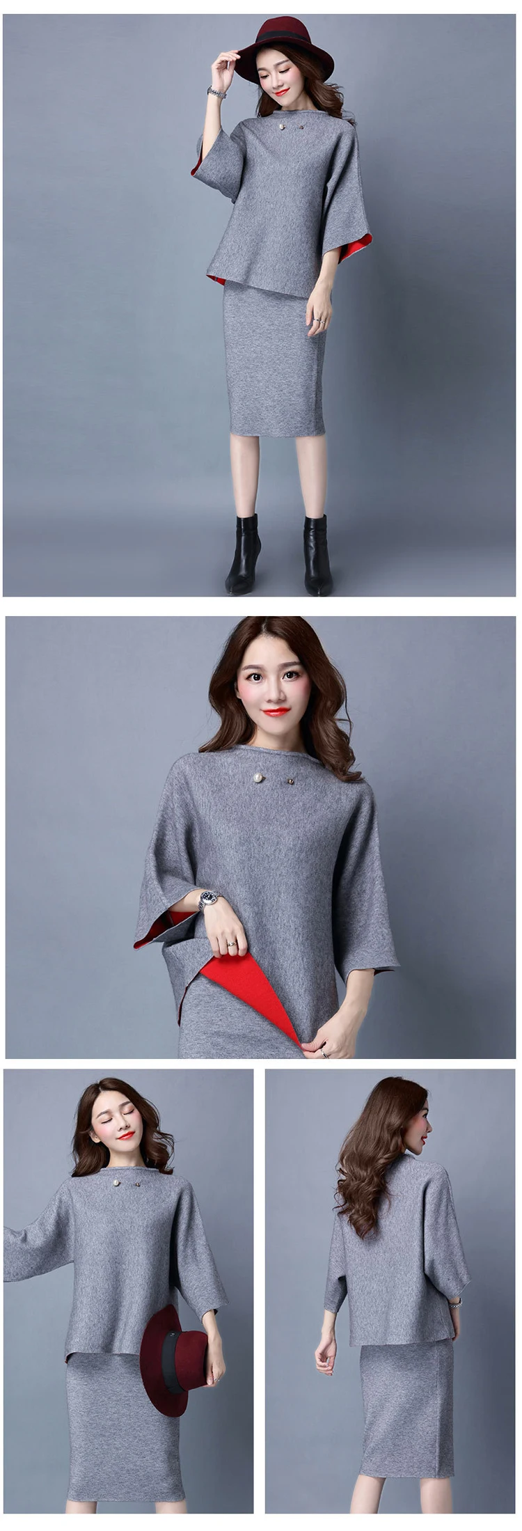 Female Winter Pullover Sweat Suits Women Cashmere Sweater Women Suits Clothing Sets Women Sweatsuit Conjuntos Femininos 005