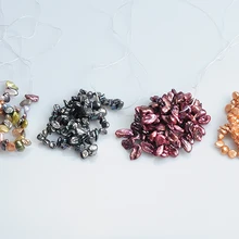 Натуральный AA 4 цвета reborn keshi лепесток пресноводный жемчуг 7-8 мм 15 дюймов DIY ожерелье браслет серьги