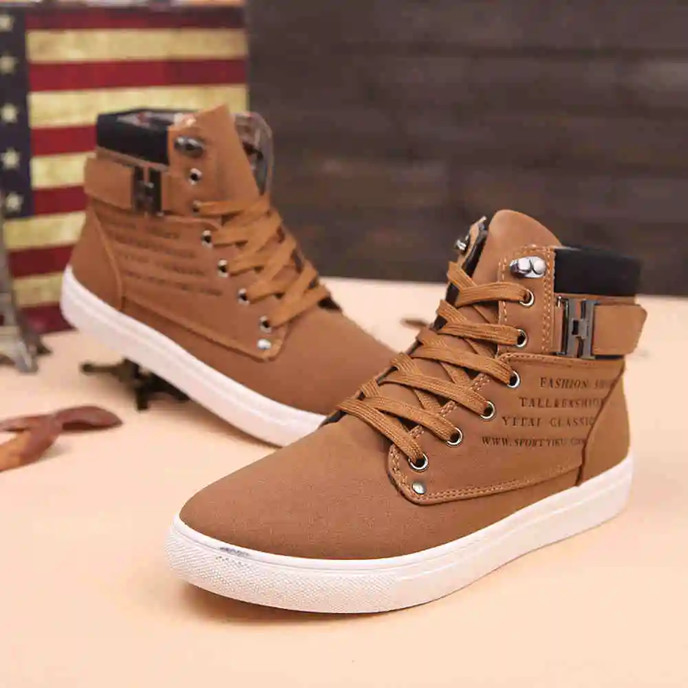 Мужские ботинки из нубука SAGACE черные повседневные большие Size39 47 2019| |