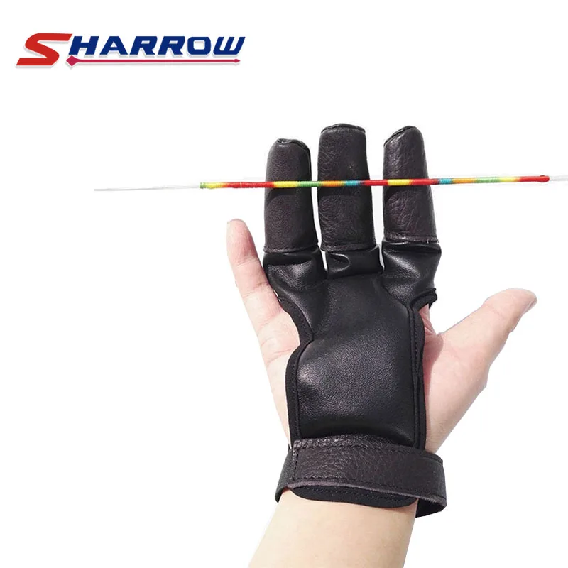 

1 Piece Archery Gloves Finger Protection Tool Cow Leather Glove Tab Protection Archery Accessory