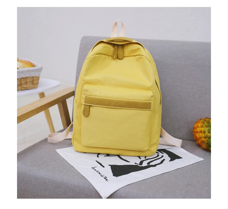 MJ Women Canvas Backpacks Ladies Shoulder School Bag Backpack Rucksack for Girls 2019 Travel Fashion Bag Casual Student Bag (11)
