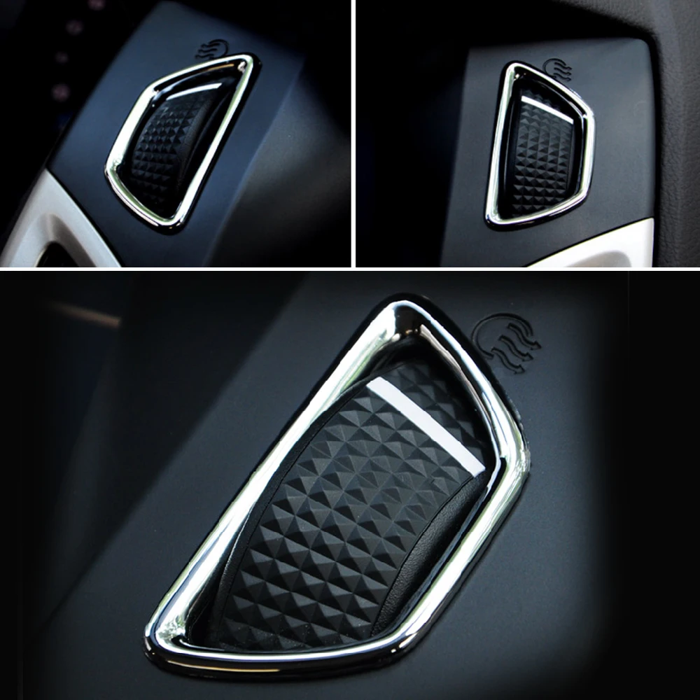 VXAOHONG 5pcs/ Car Accessories Chrome ABS Interior Outlet Decoration Ring Fit For Ford Focus 3 2012 2013 Car Styling VXAOHONG 5pcs/ Car Accessories Chrome ABS Interior Outlet Decoration Ring Fit For Ford Focus 3 2012 2013 Car Styling