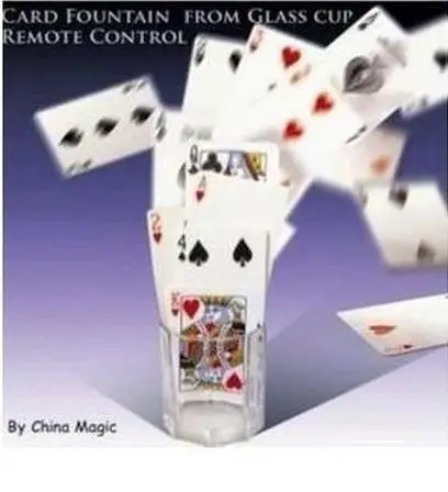 

Free shipping! Card Fountain From Glass Cup Remote Control - Magic Tricks,Stage,Mentalism,Close up, Accessories,Party Magic