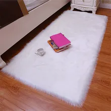 1 шт. ковёр из искусственной шерсти ворсистый, пушистый коврик для гостиной спальни YU-Home
