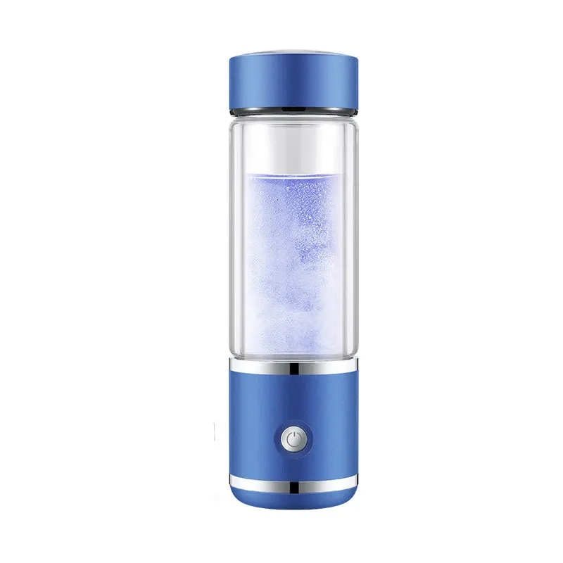 10-го Поколения Портативный SPE& PEM водородный генератор воды ионизатор высокий h2 и ОВП водородная бутылка для воды с модным цветом - Цвет: Синий
