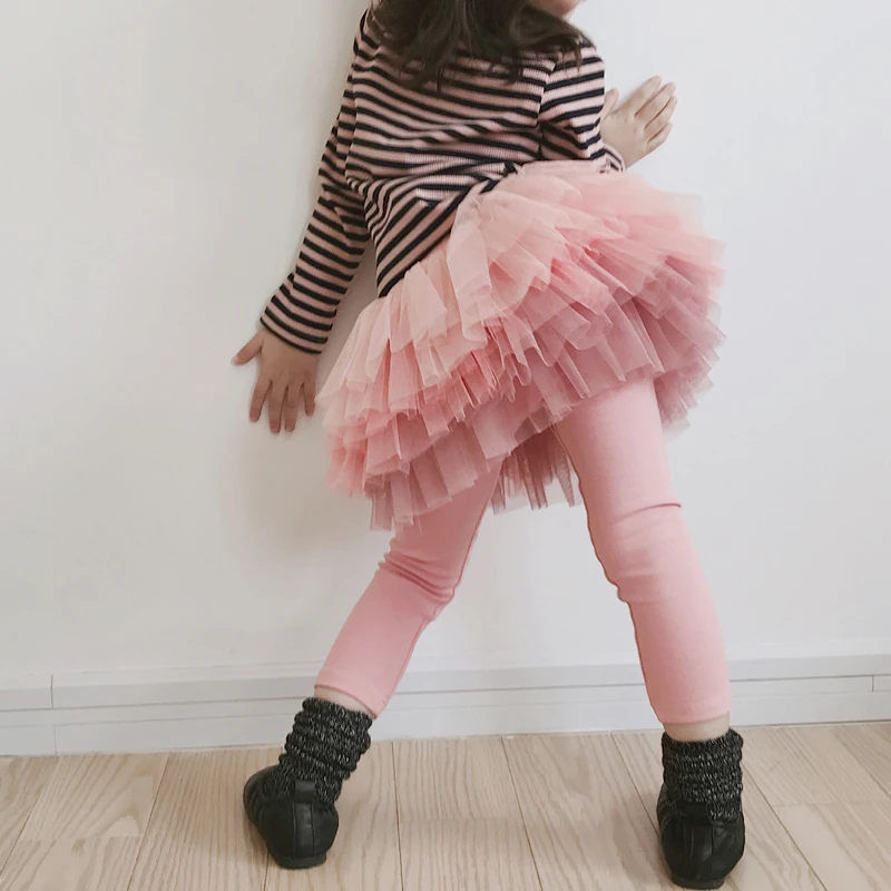 

Весенне-осенние брюки, леггинсы для маленьких девочек с блестками, теплые леггинсы для девочек, розовая юбка с рисунком, LZ268